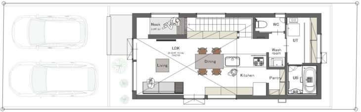 平和通8丁目 参考プラン 2階平面図(参考)